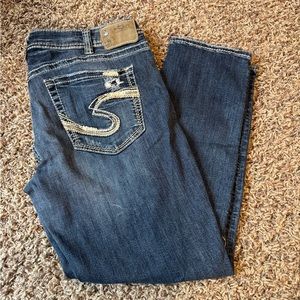 Silver capris/ankle jeans